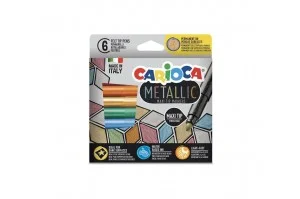 Μαρκαδόροι Ζωγραφικής Carioca Metallic \\"Maxi Tip\\" σε 6 χρώματα