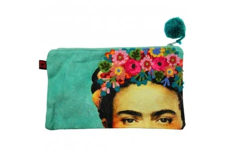 Κεντημένο Νεσεσέρ Frida Kahlo (Mint Green)