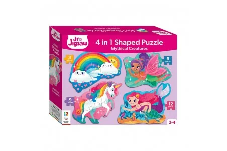 Shaped 4-in-1 Jigsaws: Mythical Creatures