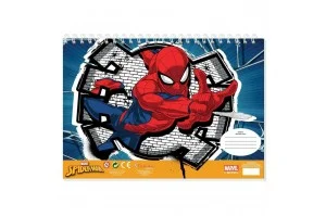 Μπλοκ Ζωγραφικής \\"Spiderman\\" 23x33 40 φύλλων με Αυτοκόλλητάκια
