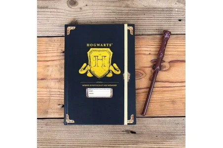 Harry Potter Notebook & Wand Pen Set \\"Hogwarts Shield\\"