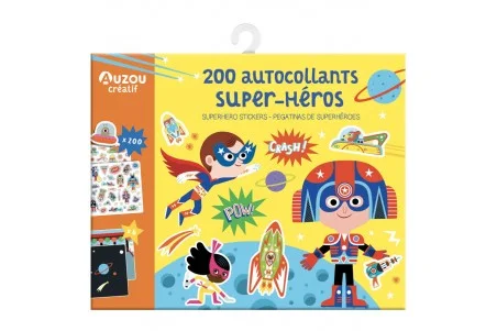 Auzou, 200 Stickers - Superheroes