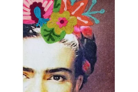 Κεντημένη Τσάντα Frida Κahlo Μπορντώ