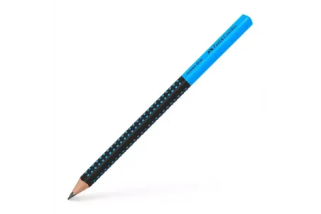 Μολύβι Faber Castell Grip Χοντρό Δίχρωμο Μαύρο-Μπλε