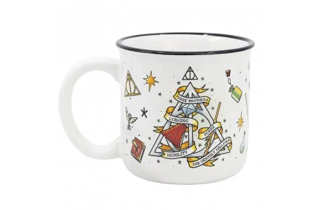 Harry Potter Magic Symbols Breakfast Mug 14 Oz In Gift Box