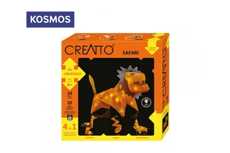 Kosmos Creatto 3D Κατασκευή με LED 4 σε 1 \\"Λιοντάρι\\"