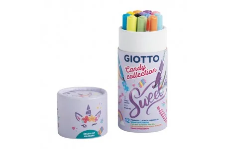 Μαρκαδόροι Giotto \\"Candy Sweet\\" 12 τεμαχίων + 1 πινέλο