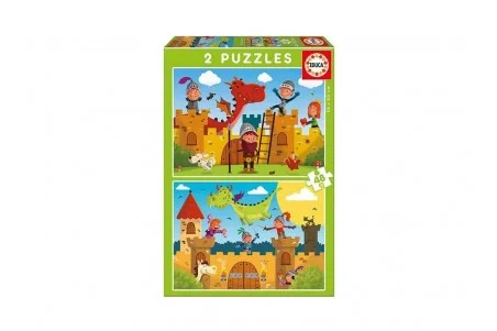 Puzzle \\"Dragons and Knights\\" 2x48 Κομματιών