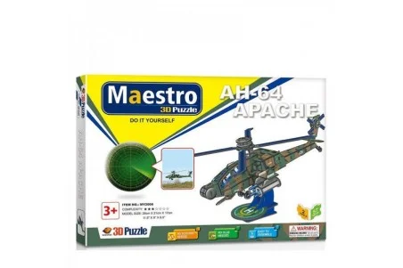 Maestro 3D Puzzle \\"AH-64 Apache\\" 57 Κομματιών
