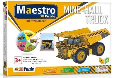 Maestro 3D Puzzle \\"Mine-Haul Truck\\" 68 Κομματιών