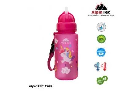 AlpinTec Παγουρίνο Slim 400ml \\"Pink Unicorn\\"