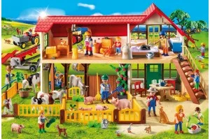 Schmidt Puzzle, Playmobil Φάρμα Με Φιγούρα 100 Κομματιών