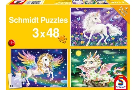 Schmidt Puzzle \\"Mythical creatures\\" 3x48pcs